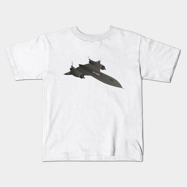 SR-71 Blackbird Reconnaissance Aircraft Kids T-Shirt by NorseTech